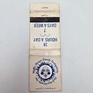 Vintage Matchcover Waffle House Family Restaurants